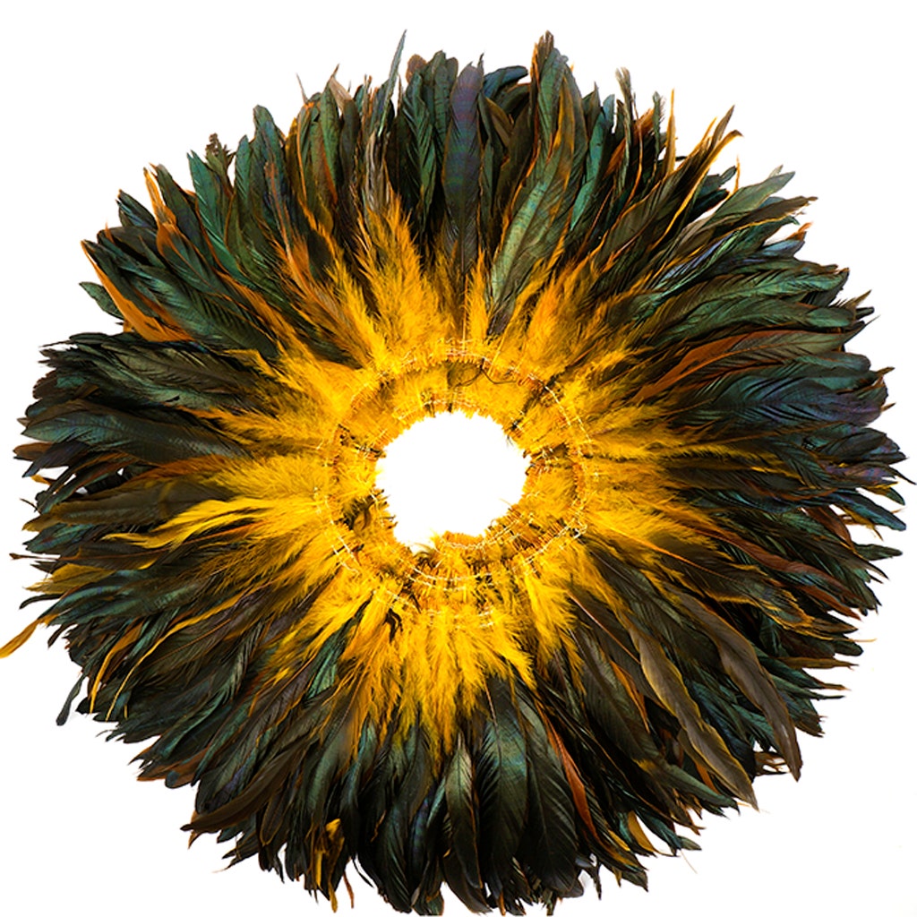 Rooster Coque Tails-Dyed - Gold