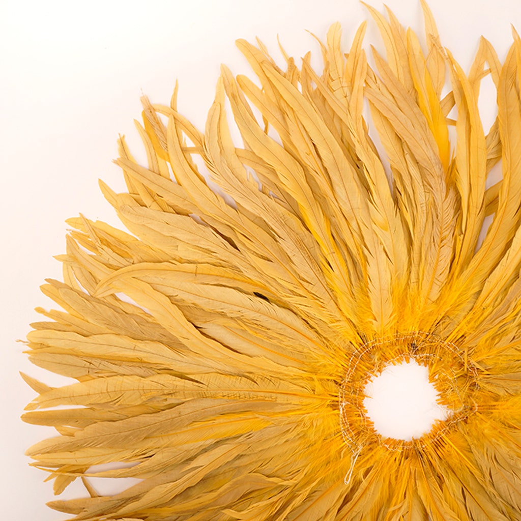 Rooster Coque Tails-Bleach-Dyed - Gold