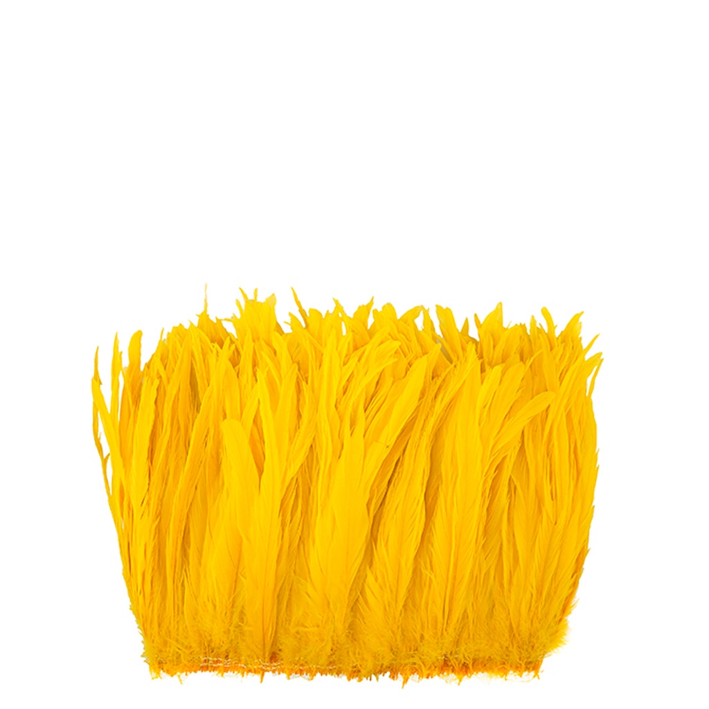 Rooster Coque Tails White-Dyed - Gold