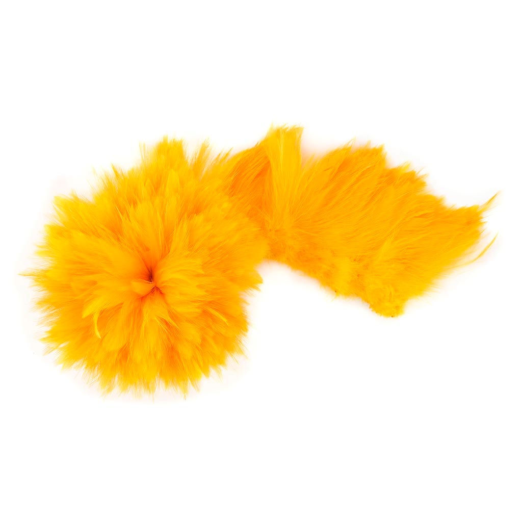 Rooster Hackle-White-Dyed - Gold
