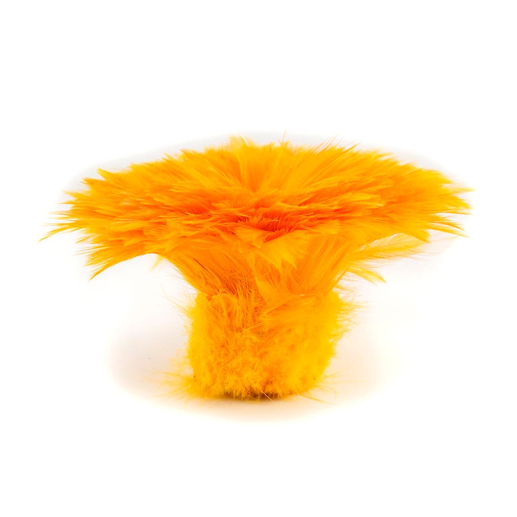 Rooster Hackle-White-Dyed - Gold