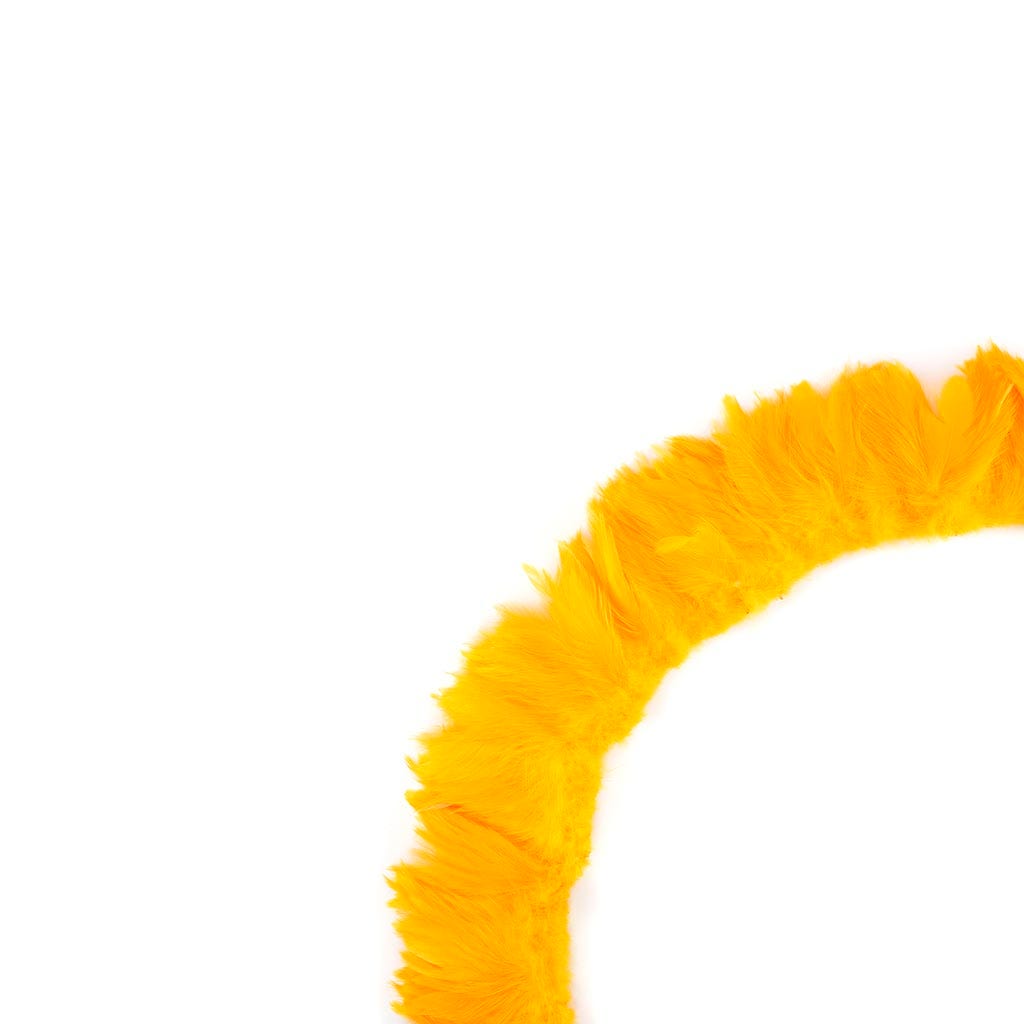 Rooster Hackle-White-Dyed - Gold