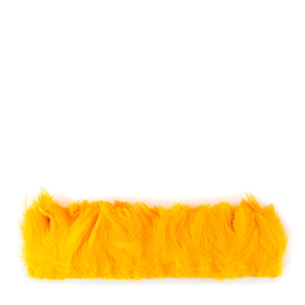 Rooster Hackle-White-Dyed - Gold