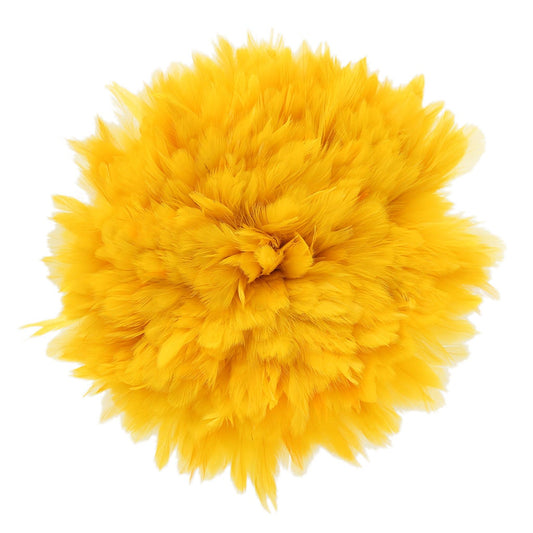 Rooster Schlappen-White-Dyed 1YD - Gold