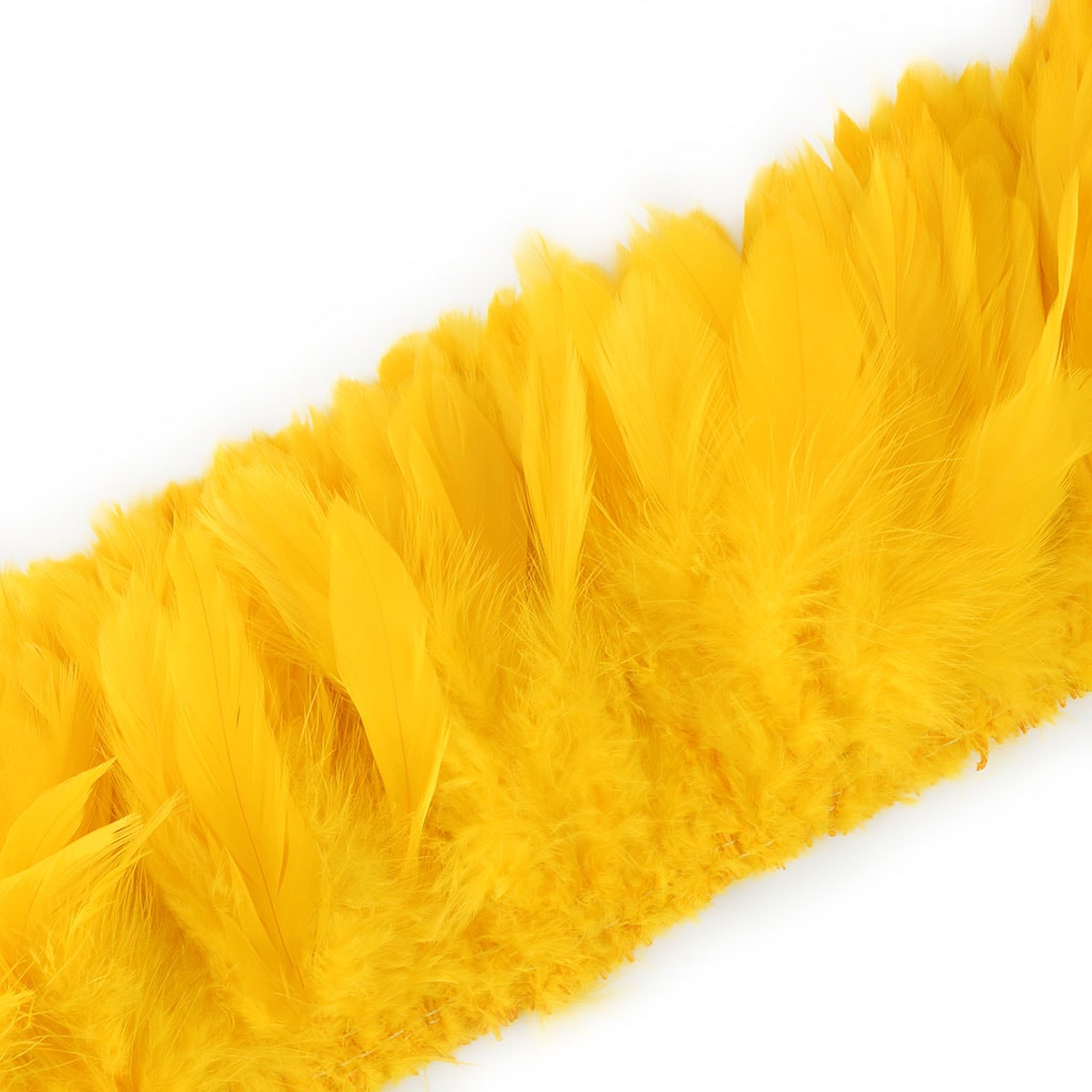 Rooster Schlappen-White-Dyed - Gold