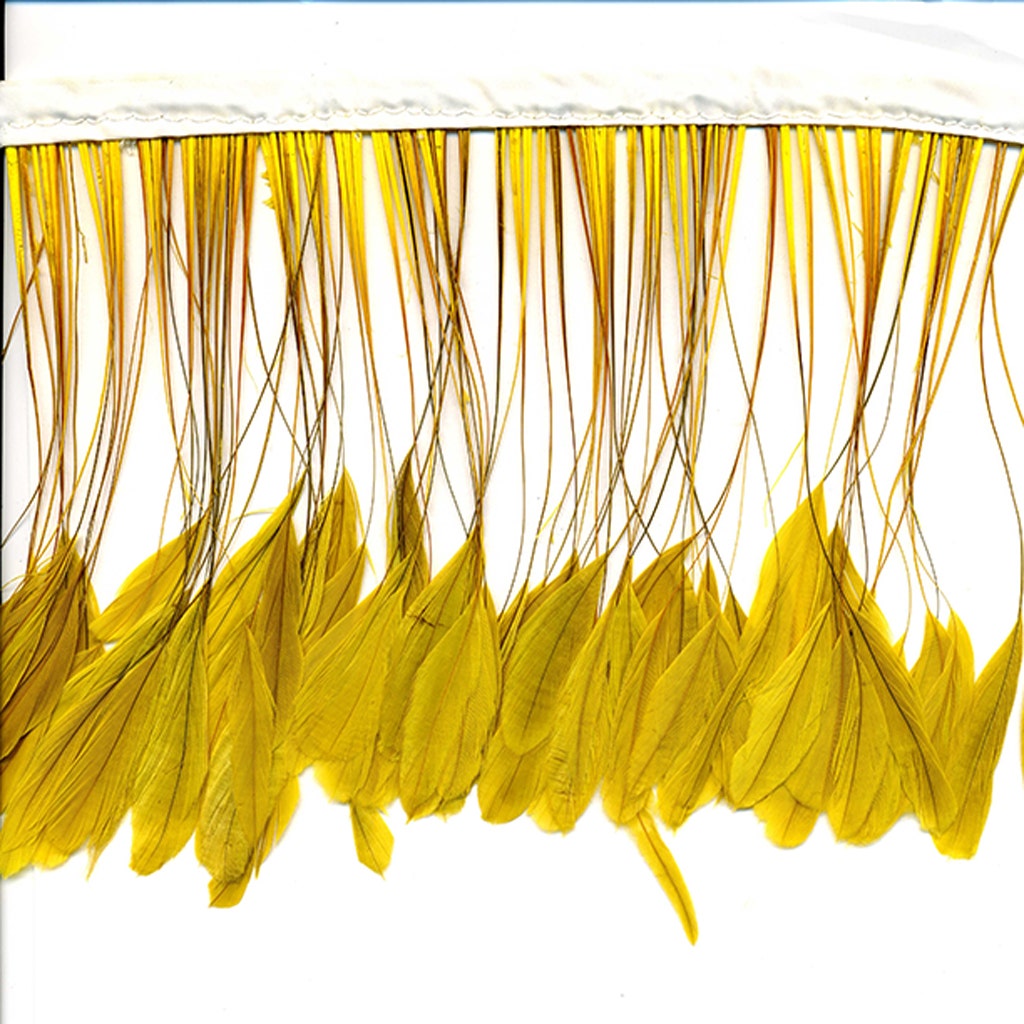 Stripped Bleached Coque Fringe - Gold