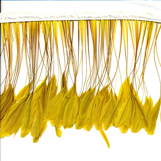 Stripped Bleached Coque Fringe - Gold