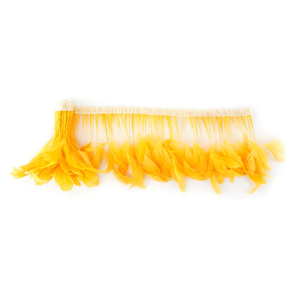 Stripped Bleached Coque Fringe - Gold