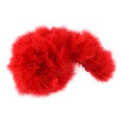 STRUNG TURKEY MARABOU BLOOD QUILL FEATHERS 4-5" - RED