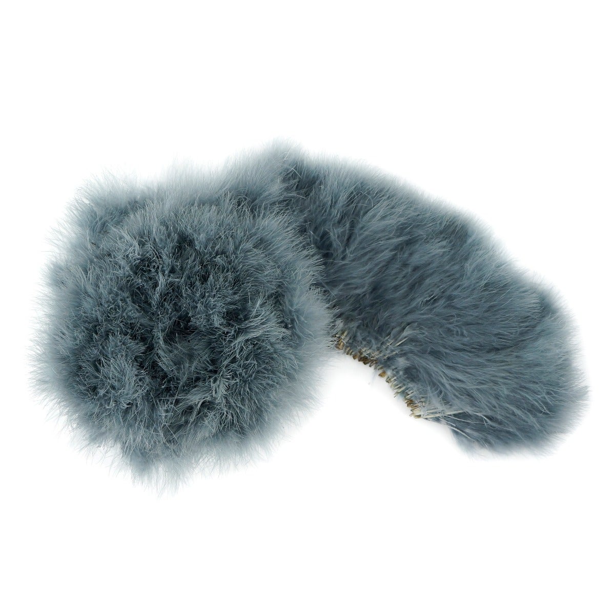STRUNG TURKEY MARABOU BLOOD QUILL FEATHERS 4-5" - BLUE DUNN
