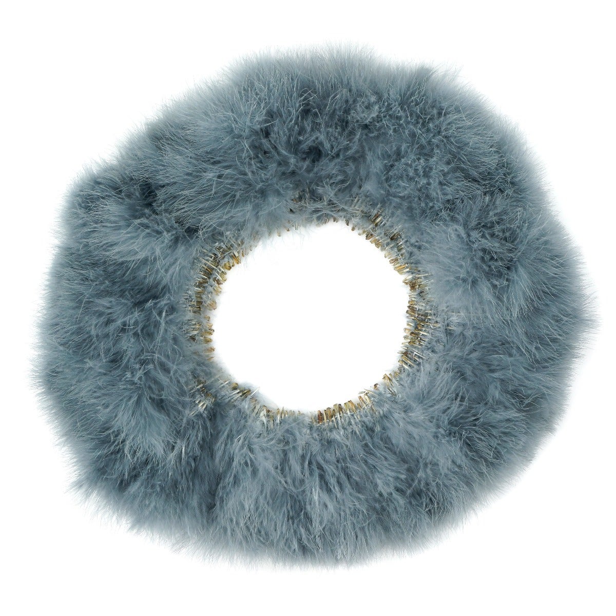 STRUNG TURKEY MARABOU BLOOD QUILL FEATHERS 4-5" - BLUE DUNN