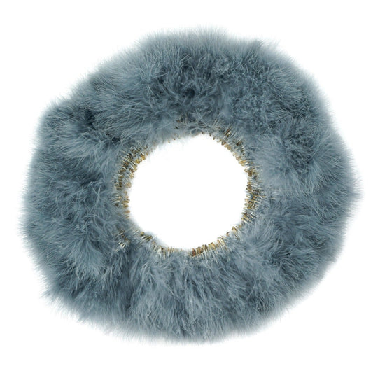 STRUNG TURKEY MARABOU BLOOD QUILL FEATHERS 4-5" - BLUE DUNN
