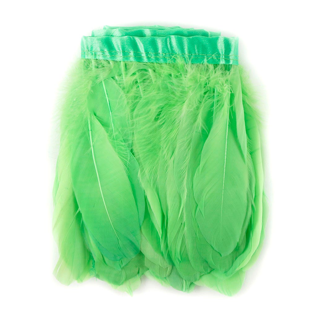 Parried Goose Pallet Feather Fringe - Apple