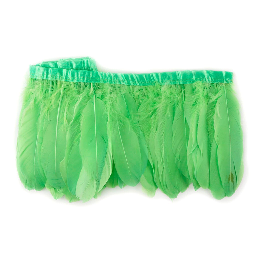 Parried Goose Pallet Feather Fringe - Apple