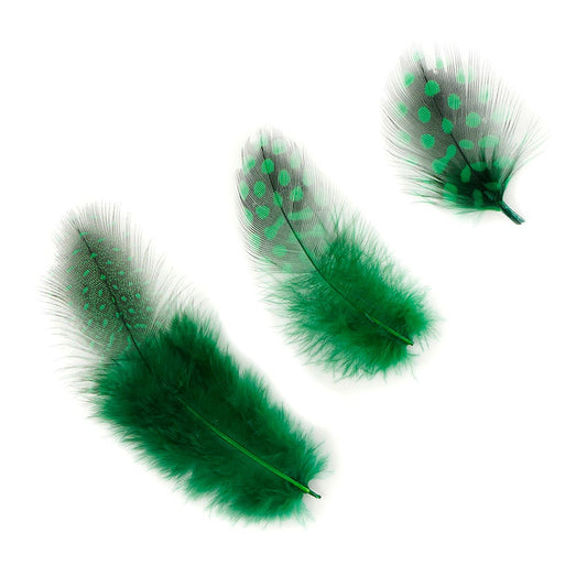 Bulk Guinea Hen Plumage - 1/4 lb - Kelly