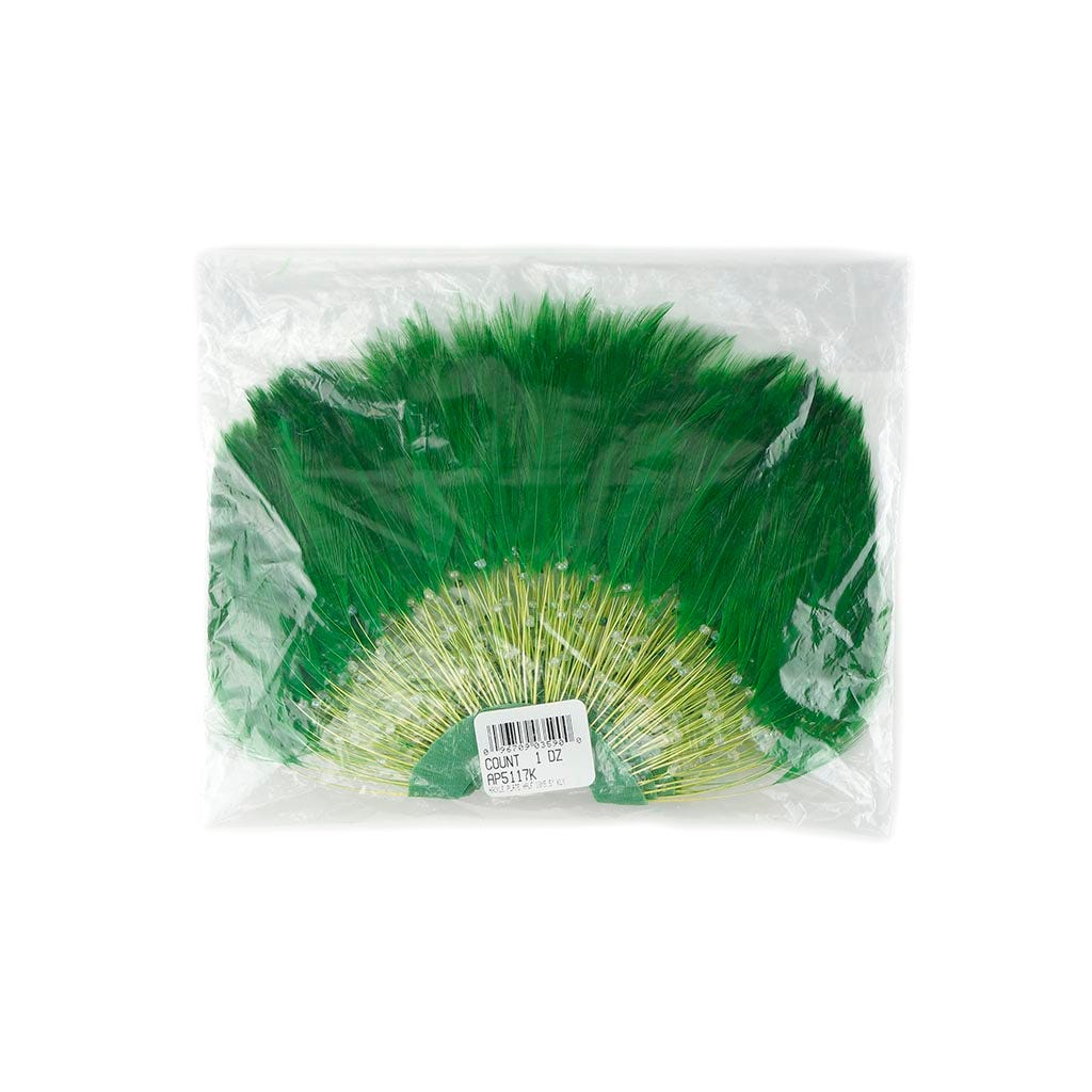 Feather Hackle Plates Solid Colors - Kelly