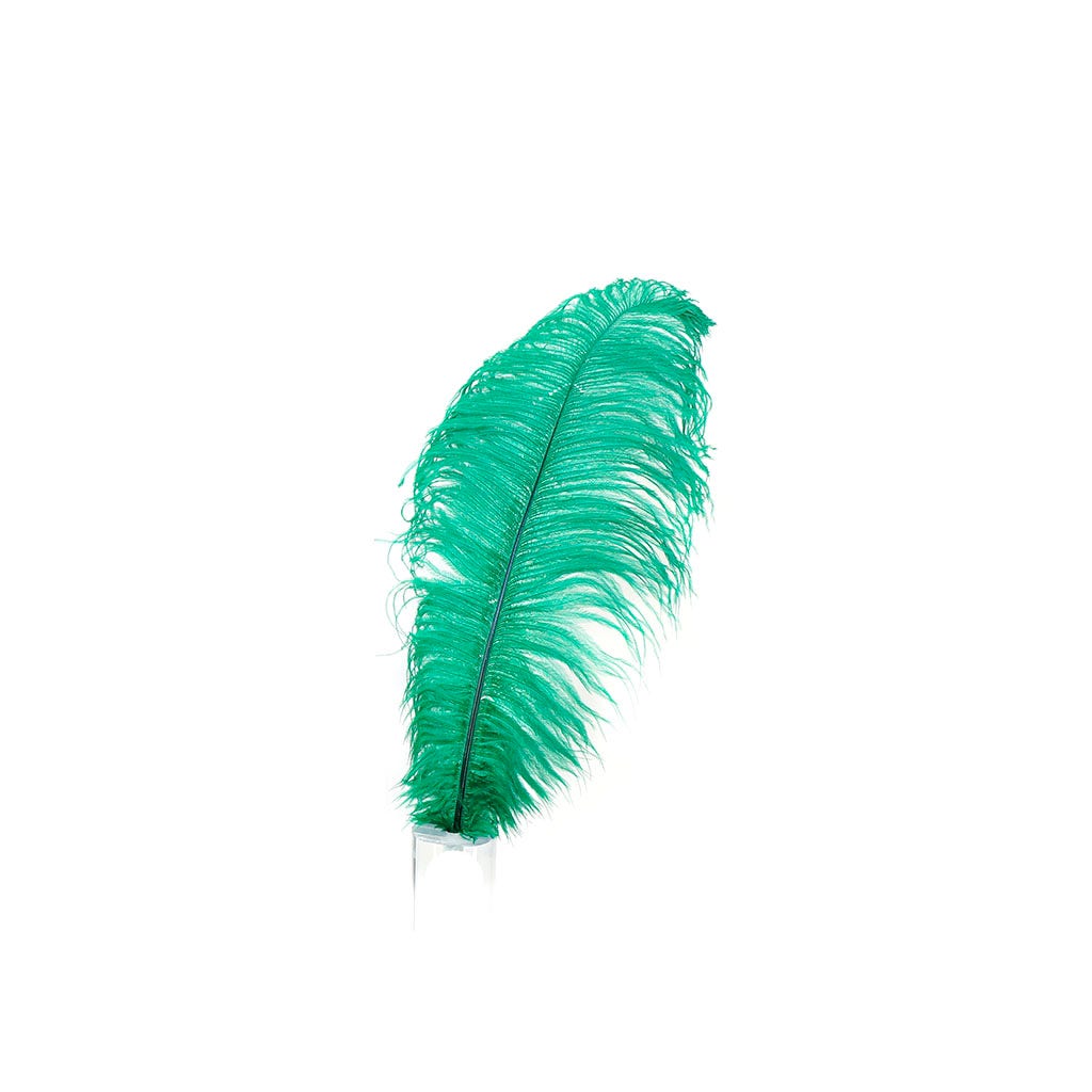 Ostrich Feather Drabs - 17-19" 12pcs - Emerald