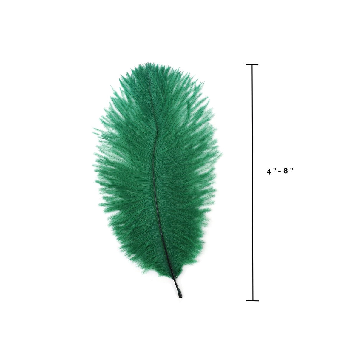 Bulk Feather Ostrich Drabs - 4-8" 1/4 lb Emerald Green
