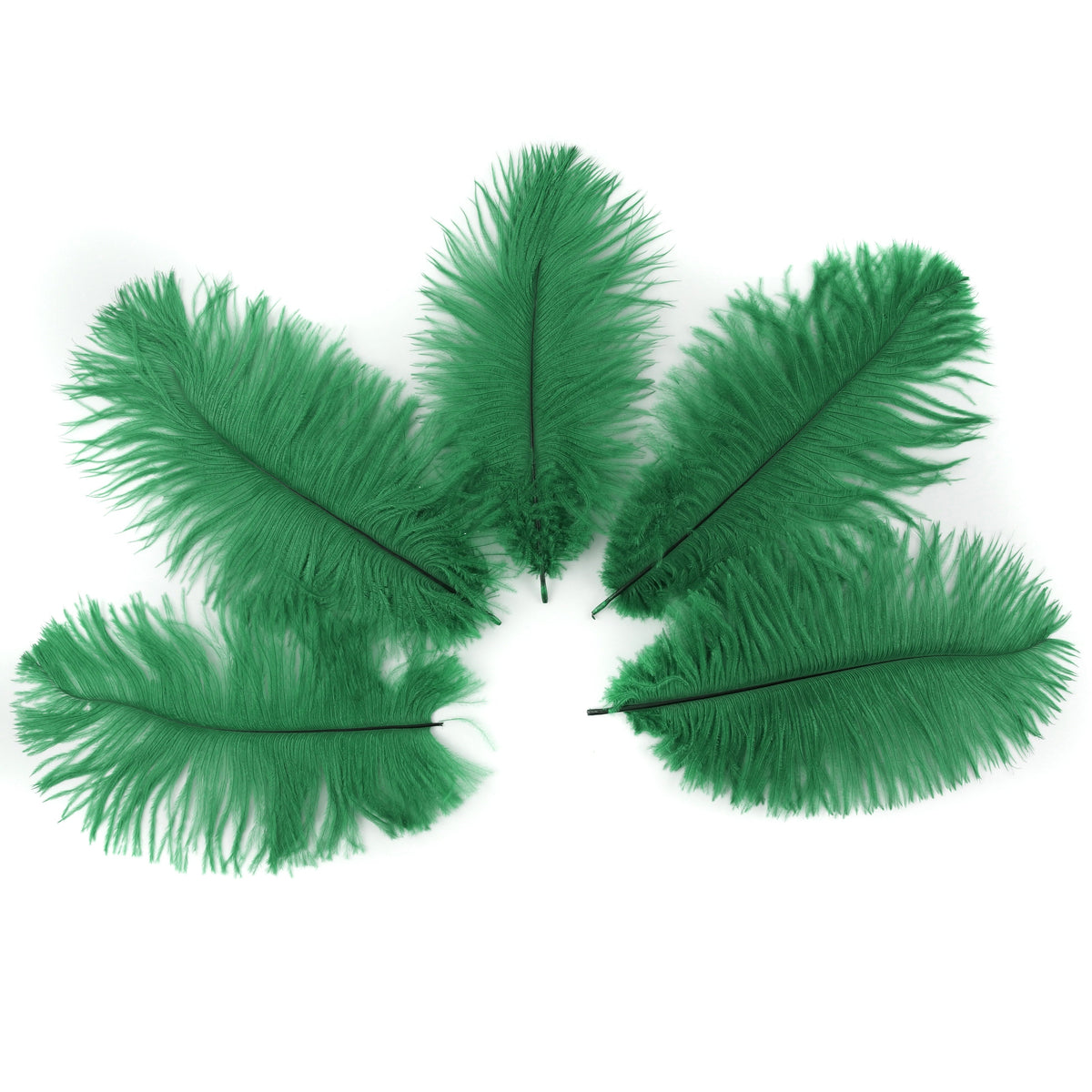 Bulk Feather Ostrich Drabs - 4-8" 1/4 lb Emerald Green