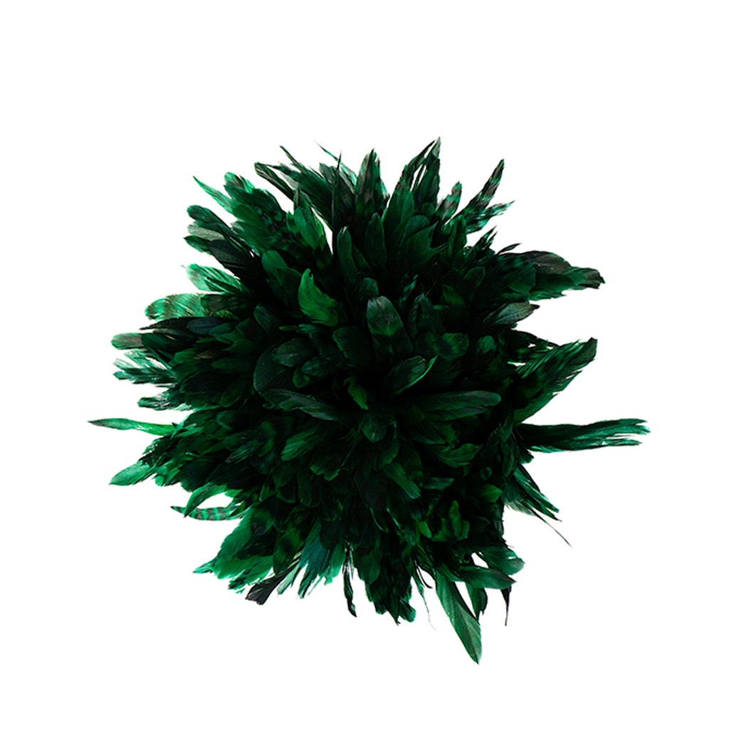 Rooster Coque Tails-Chinchilla - Kelly - 7-10" - 1/4 lb (1.25 yards)