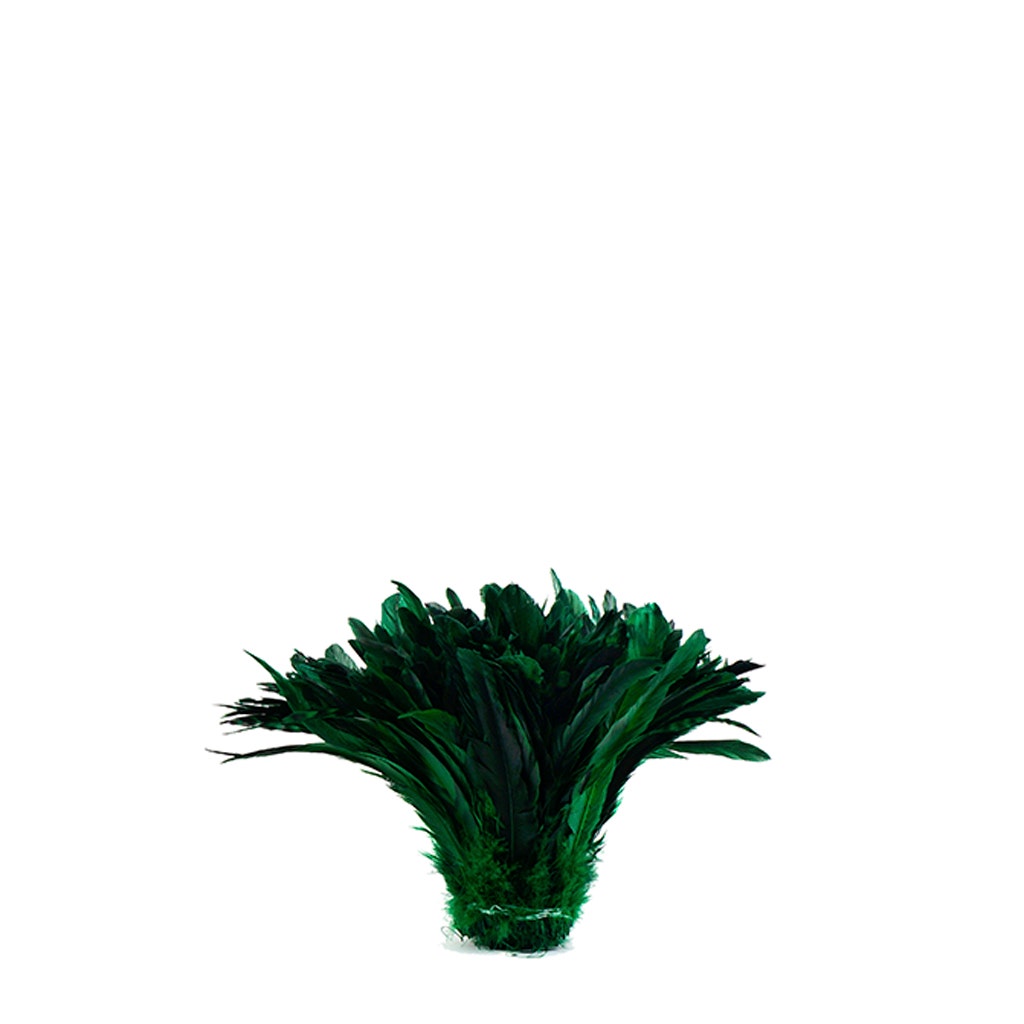 Rooster Coque Tails-Chinchilla - Kelly - 7-10" - 1/4 lb (1.25 yards)