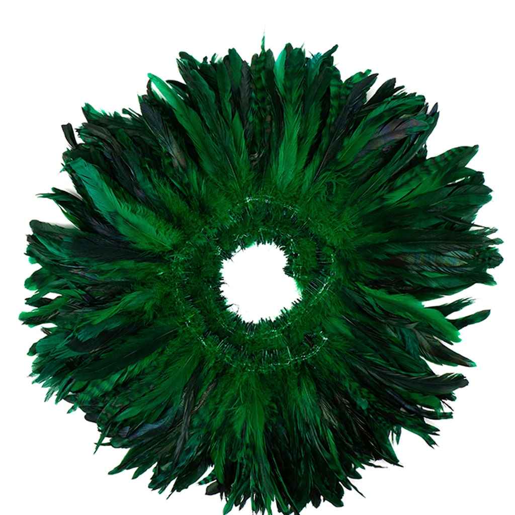 Rooster Coque Tails-Chinchilla - Kelly - 7-10" - 1/4 lb (1.25 yards)