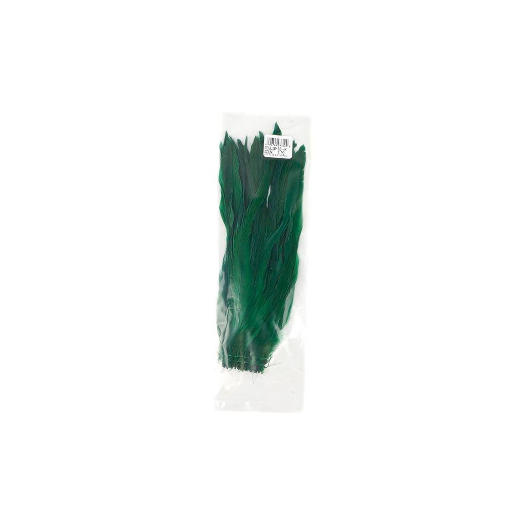 Rooster Coque Tails White-Dyed - Kelly