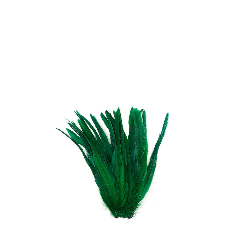 Rooster Coque Tails White-Dyed - Kelly