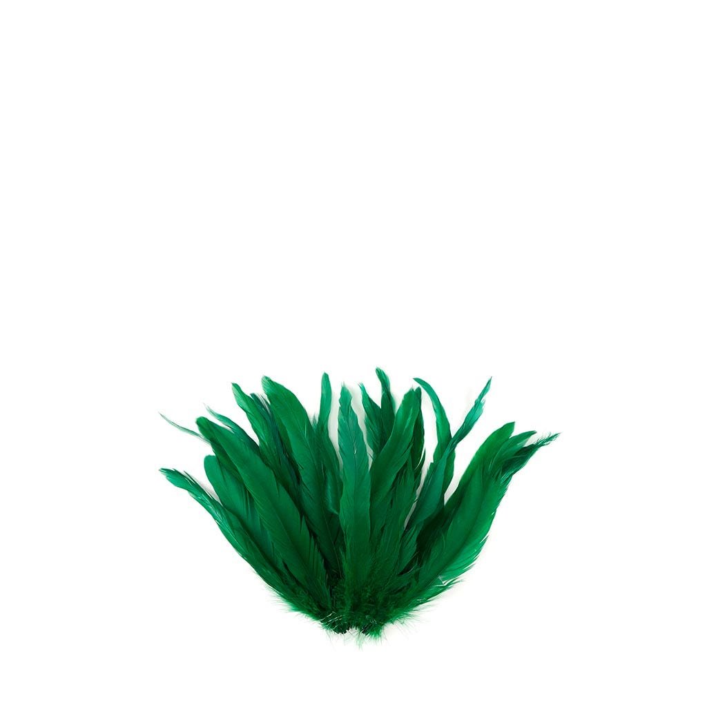 Rooster Coque Tails White-Dyed - Kelly