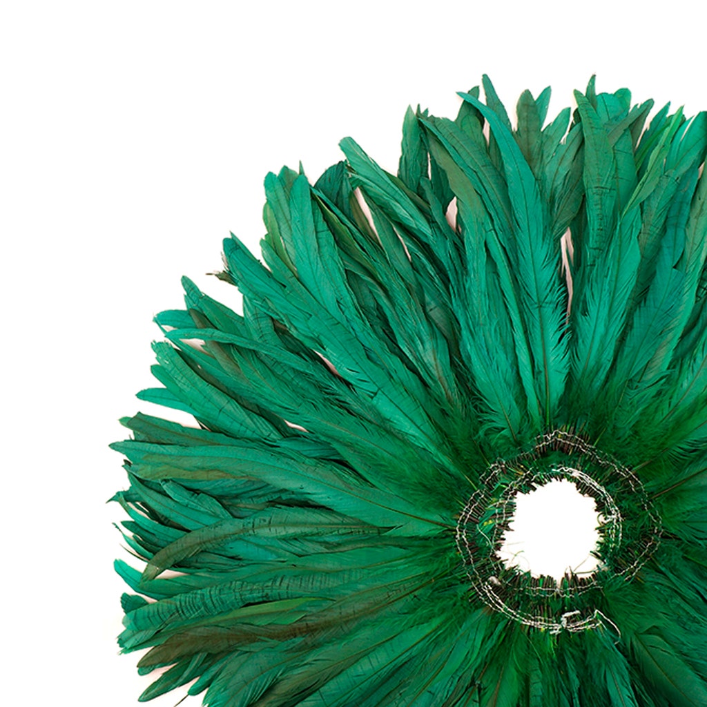 Rooster Coque Tails-Bleach-Dyed - Kelly