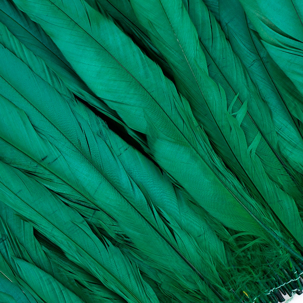 Rooster Coque Tails-Bleach-Dyed - Kelly