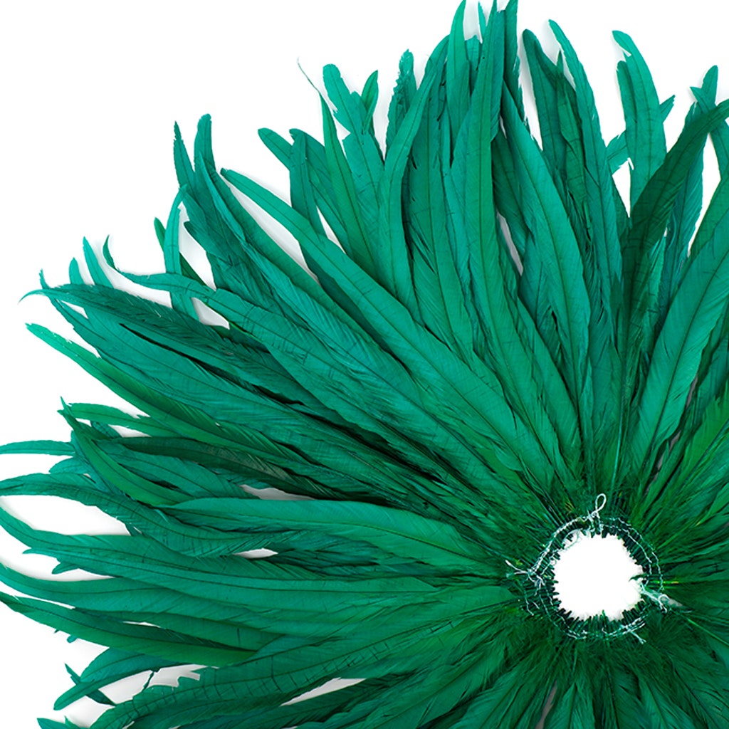Rooster Coque Tails-Bleach-Dyed - Kelly