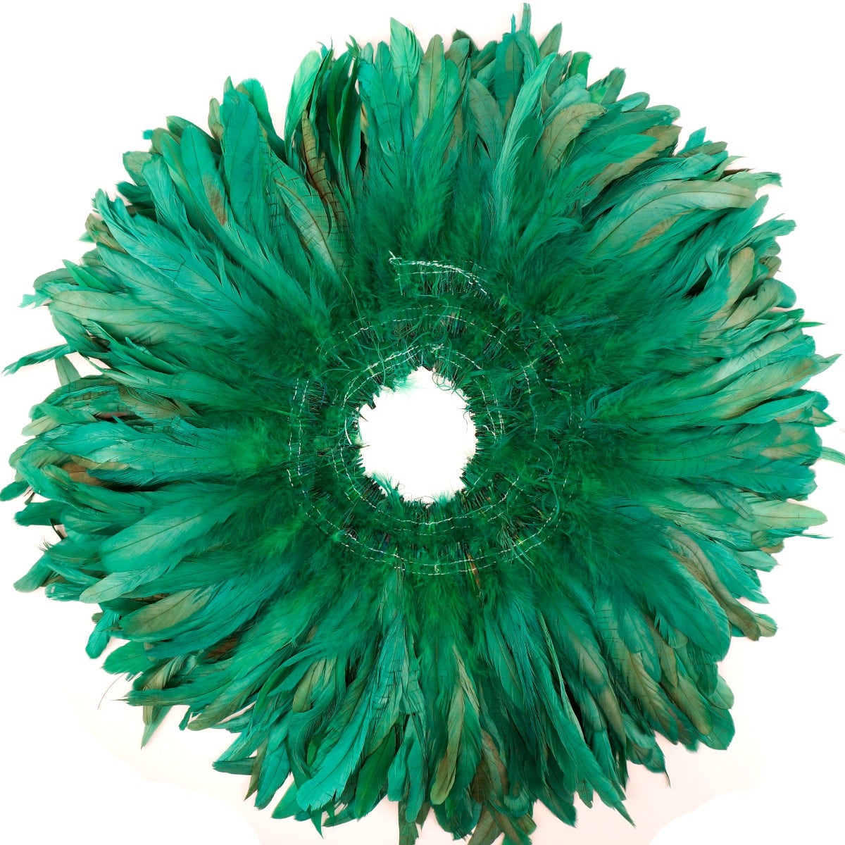 ROOSTER COQUE TAILS FEATHERS BLEACH DYED 7-10” - 1/2 Yard ( 18" ) - Kelly