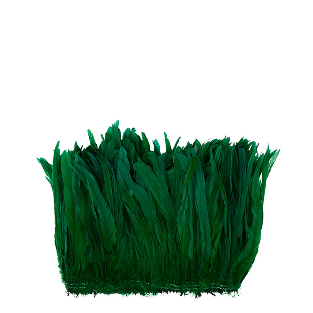 Rooster Coque Tails White-Dyed - Kelly