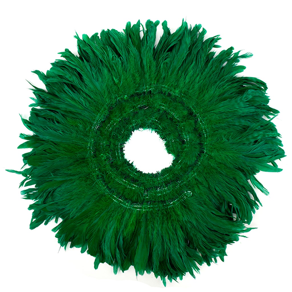 Rooster Coque Tails White-Dyed - Kelly