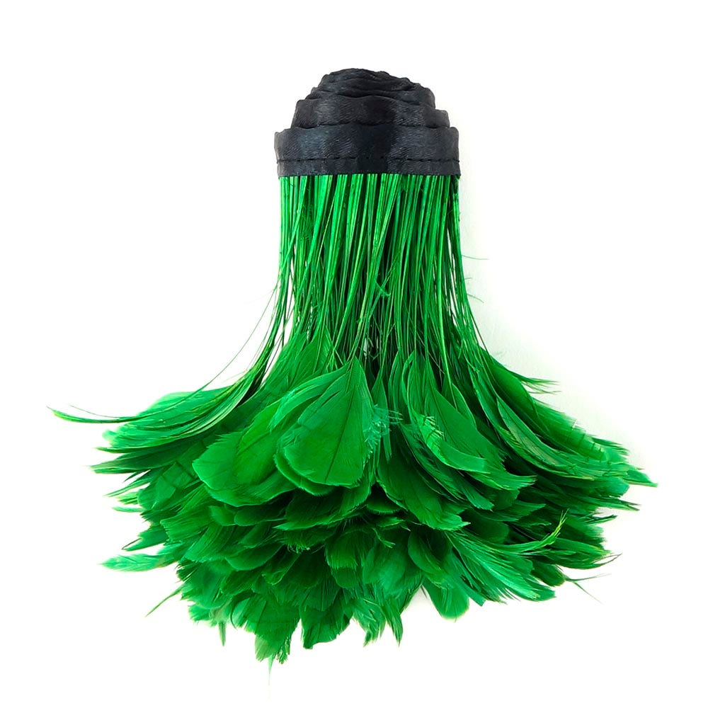 Stripped Bleached Coque Fringe - Kelly