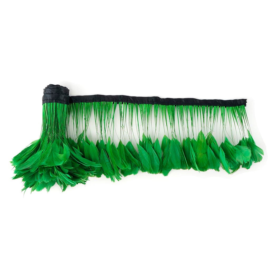 Stripped Bleached Coque Fringe - Kelly