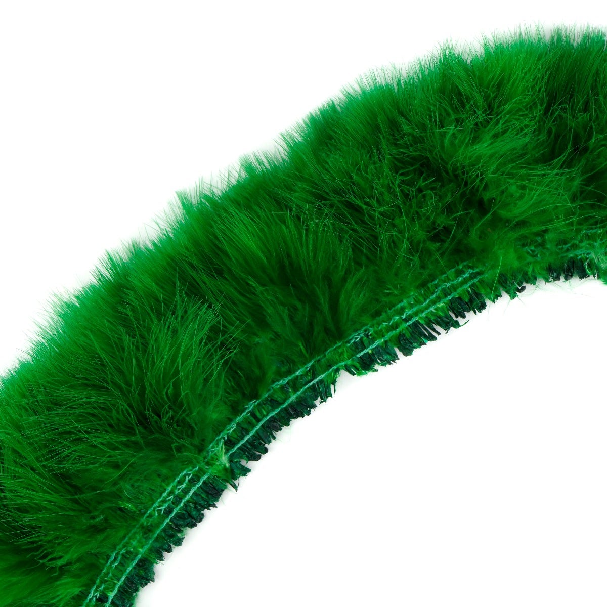 STRUNG TURKEY MARABOU BLOOD QUILL FEATHERS 3-4" - KELLY