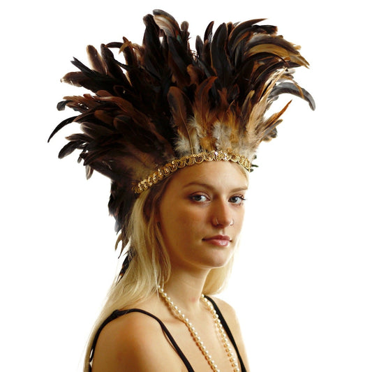 Natural Feather Spirit Carnival Headdress