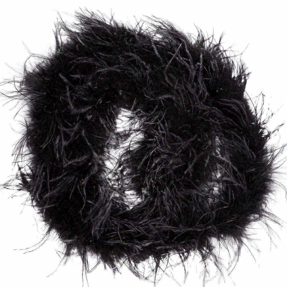 Ostrich Feather Boa - Value Three-Ply - Black