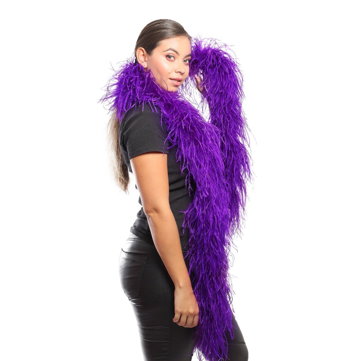 Regal Purple 3 Ply Ostrich Feather Boa