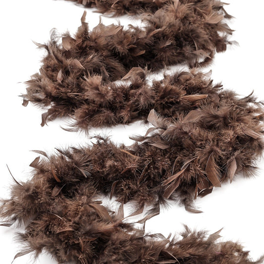 Chandelle Feather Boa - Medium Weight - Brown