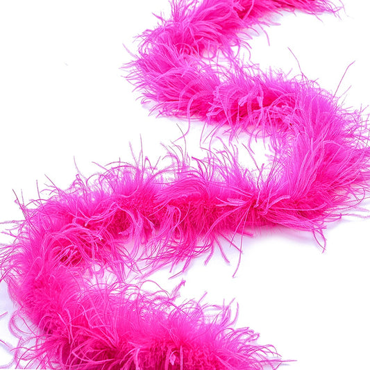 Shocking Hot Pink 2 Ply Ostrich Feather Boa
