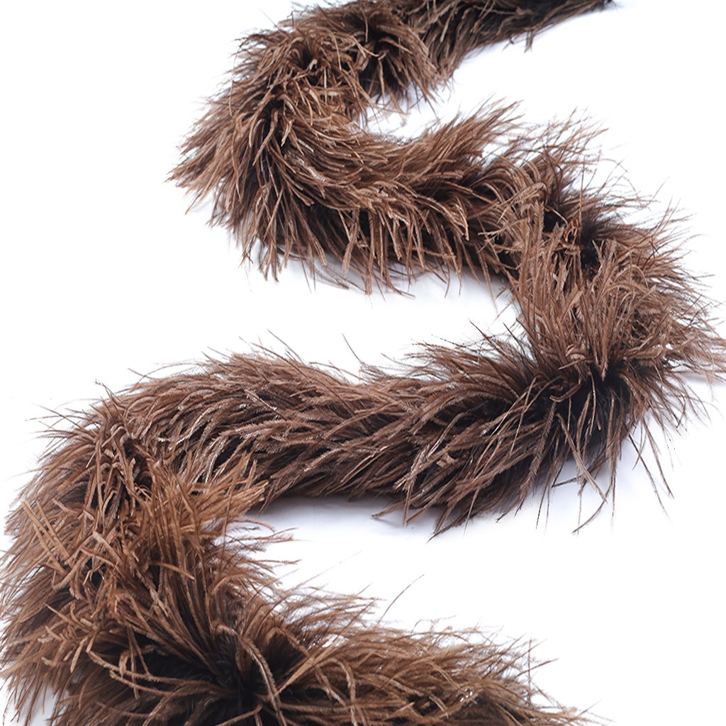 Brown 3 Ply Ostrich Feather Boa