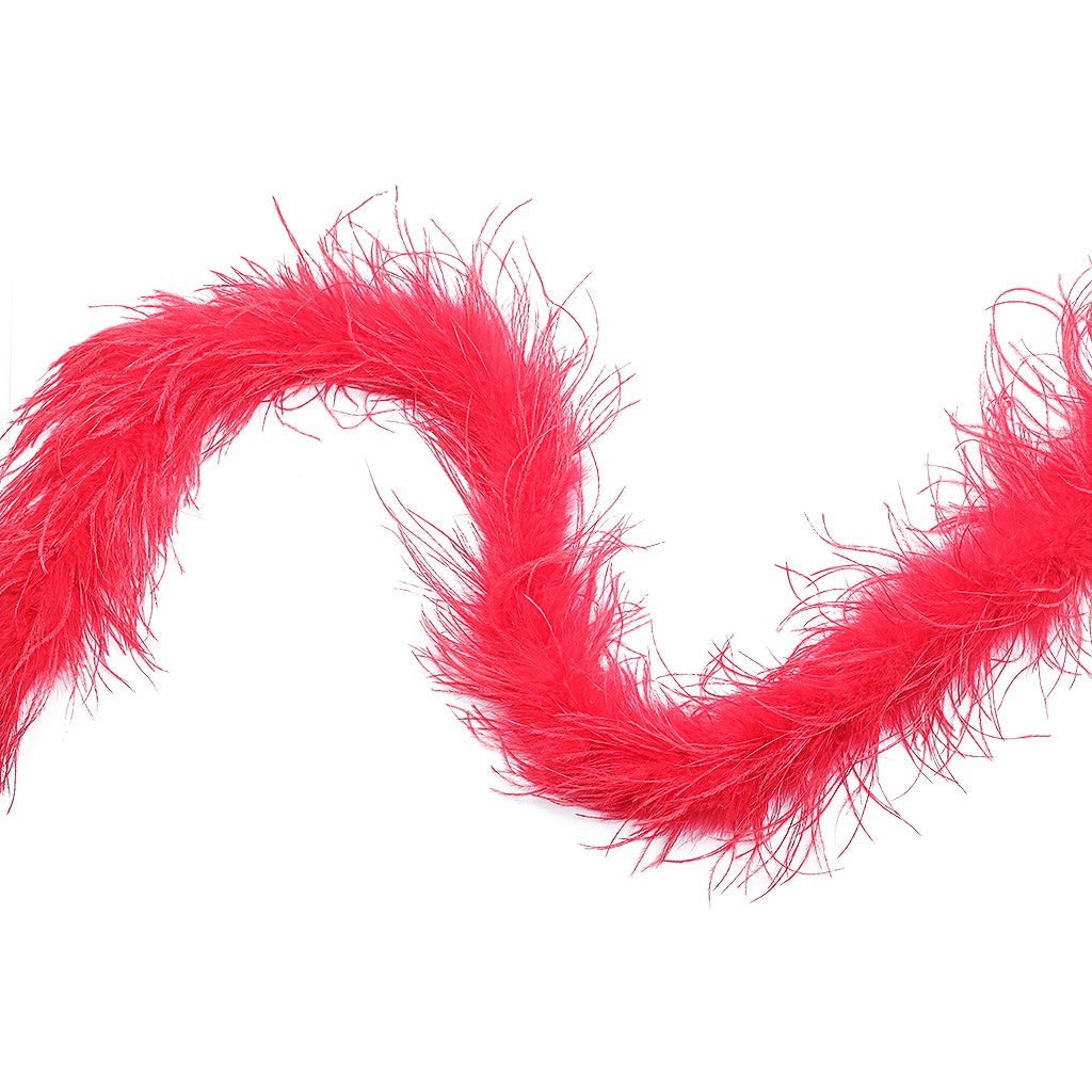 Red 2 Ply Ostrich Feather Boa