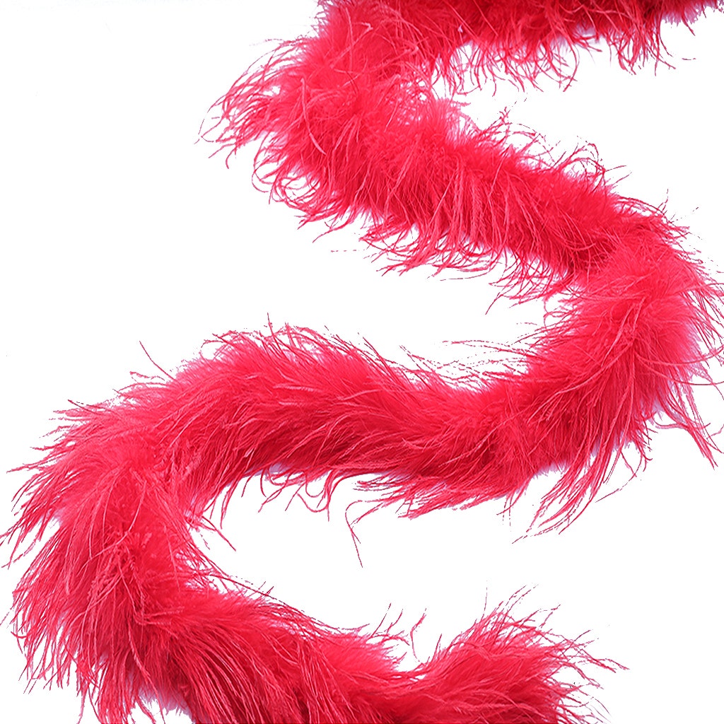 Red 2 Ply Ostrich Feather Boa