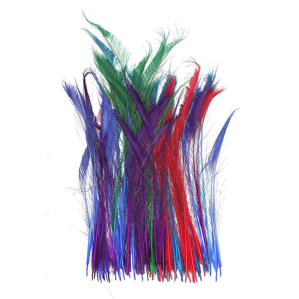 Peacock Swords Bleach Mix Dyed - Jewel Mix