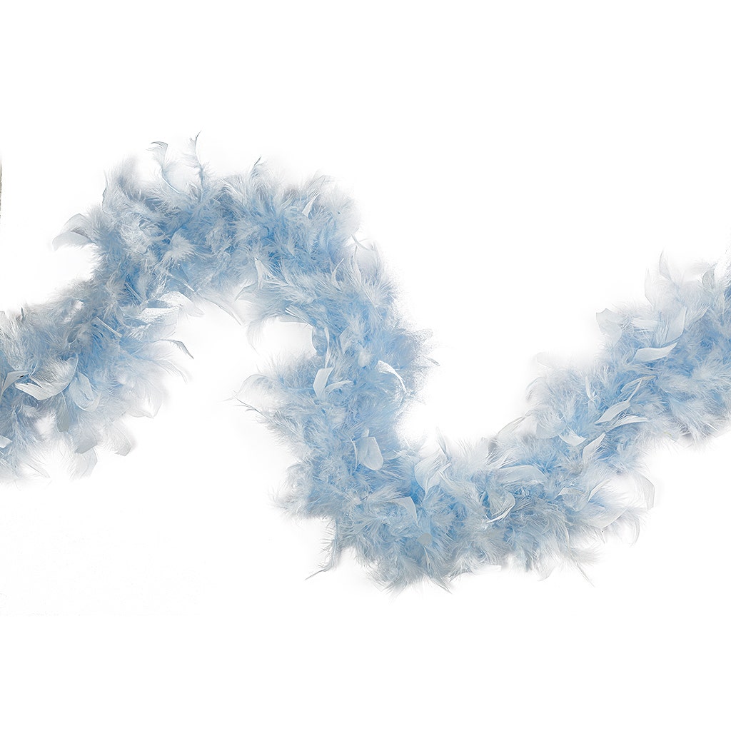 Chandelle Feather Boa - Medium Weight - Light Blue