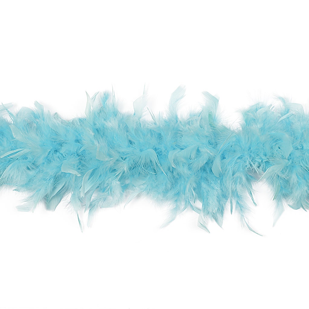 Chandelle Feather Boa - Medium Weight - Light Turquoise