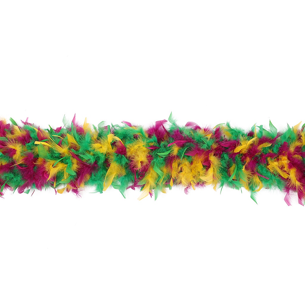 Multicolor Feather Boa - Heavyweight Chandelle - Mardigras Mix